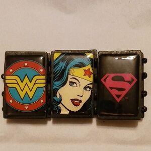 DC Comics Wonder Woman and Superman Bracelet - Black, Red, Blue, Yellow